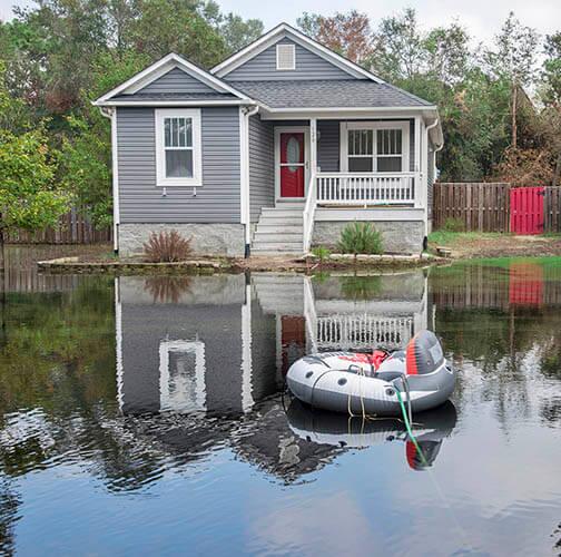 Flooding after hurricane in North Carolina